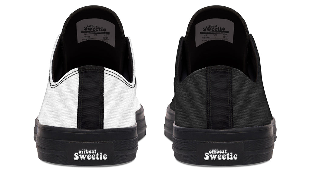 Black and White Mismatch Low Tops