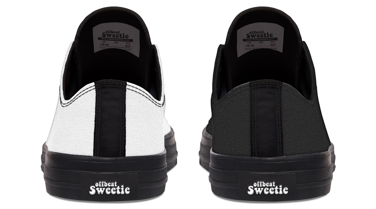 Black and White Mismatch Low Tops