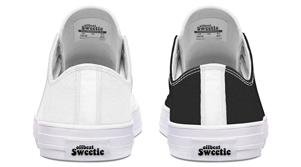 Black and White Mismatch Low Tops