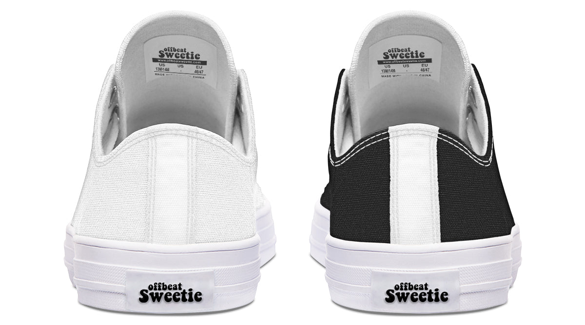 Black and White Mismatch Low Tops
