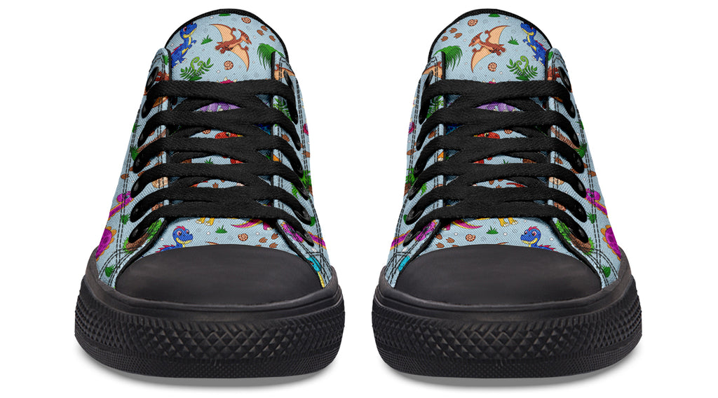 Blue Baby Dinos Low Tops (Wide)