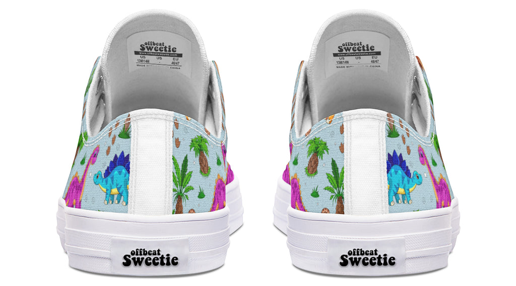 Blue Baby Dinos Low Tops (Wide)