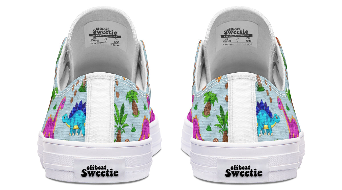 Blue Baby Dinos Low Tops (Wide)