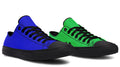 Blue and Green Mismatch Low Tops