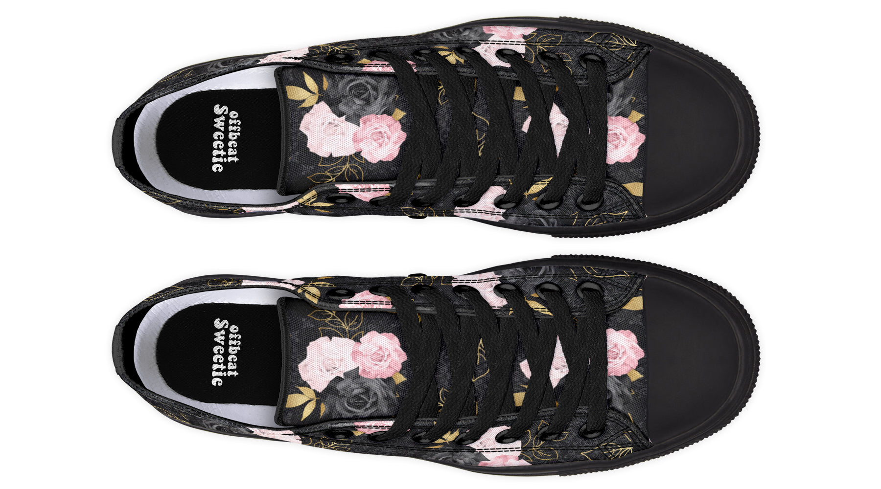 Blush Roses Low Tops - Offbeat Sweetie