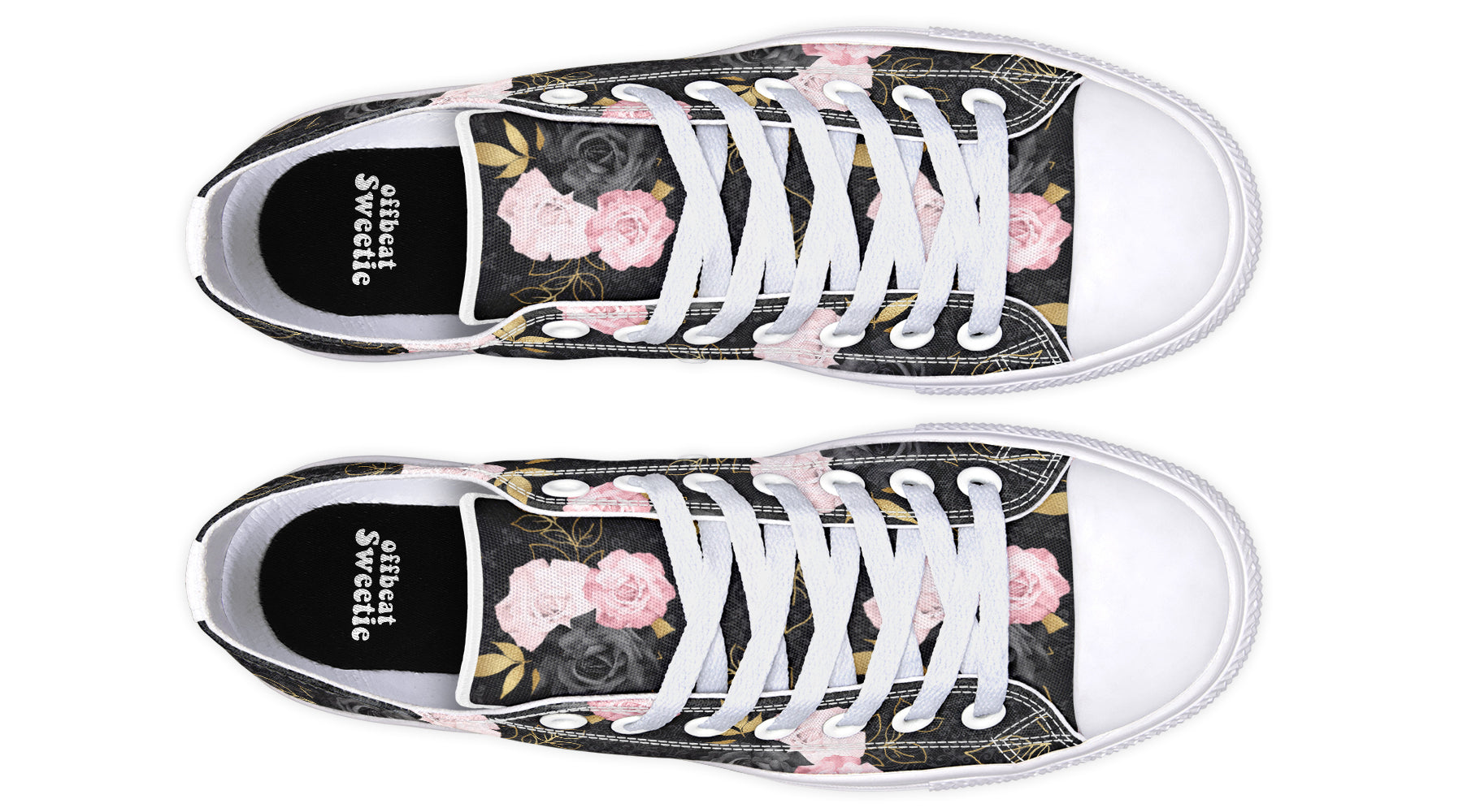 Blush Roses Low Tops - Offbeat Sweetie