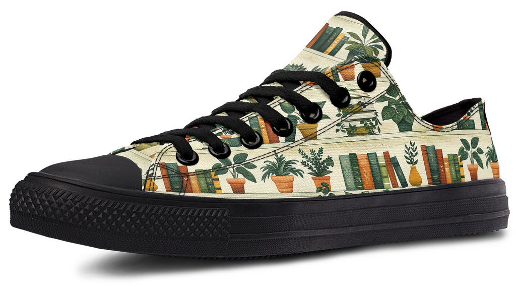Books And Plants Low Tops (Wide)