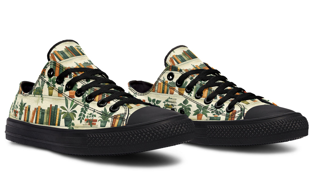 Books And Plants Low Tops (Wide)