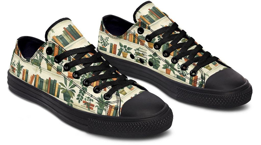 Books And Plants Low Tops (Wide)