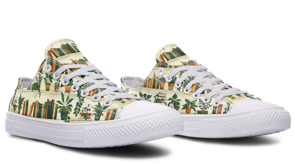 Books And Plants Low Tops (Wide)