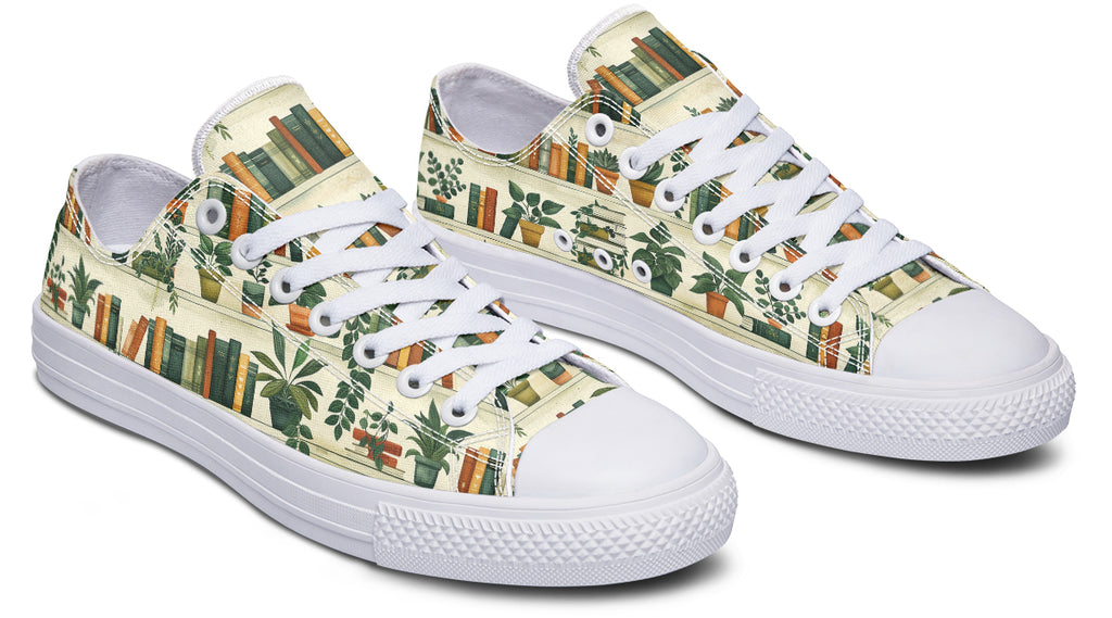 Books And Plants Low Tops (Wide)