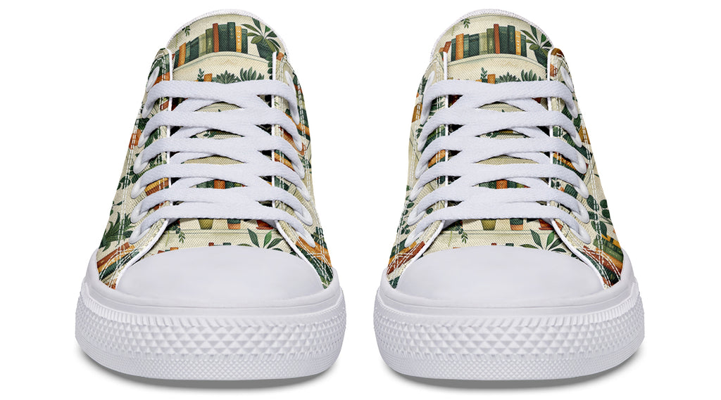 Books And Plants Low Tops (Wide)