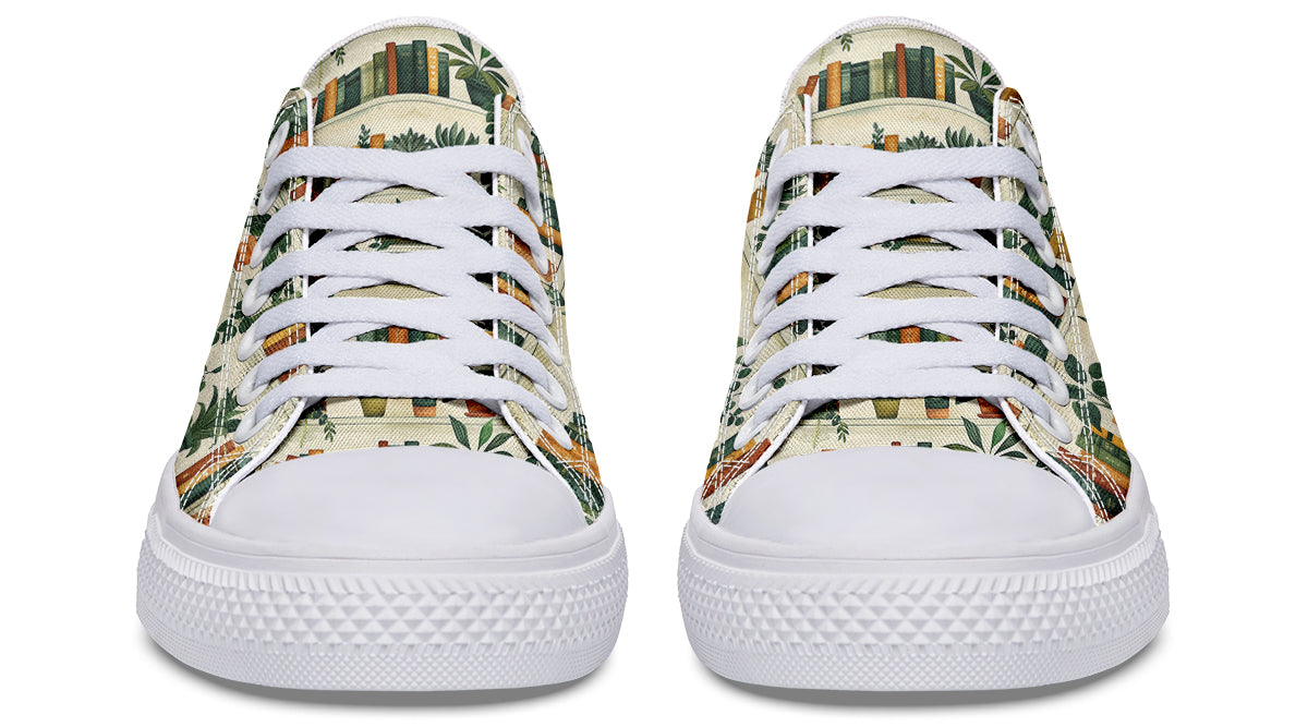 Books And Plants Low Tops (Wide)