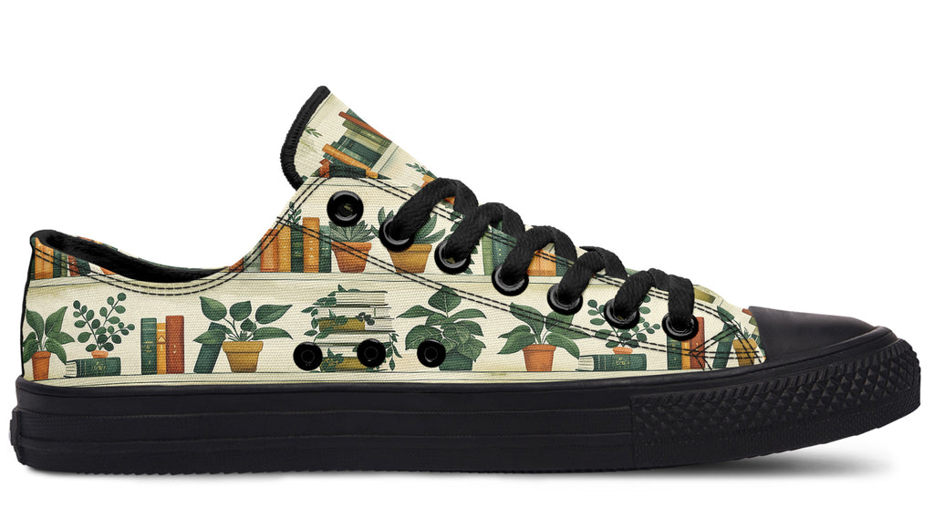 Books And Plants Low Tops (Wide)
