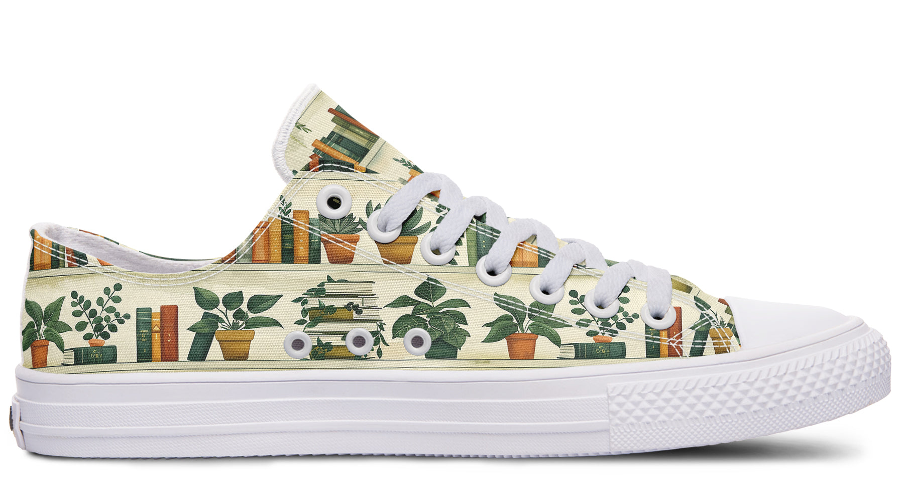 Books And Plants Low Tops (Wide)