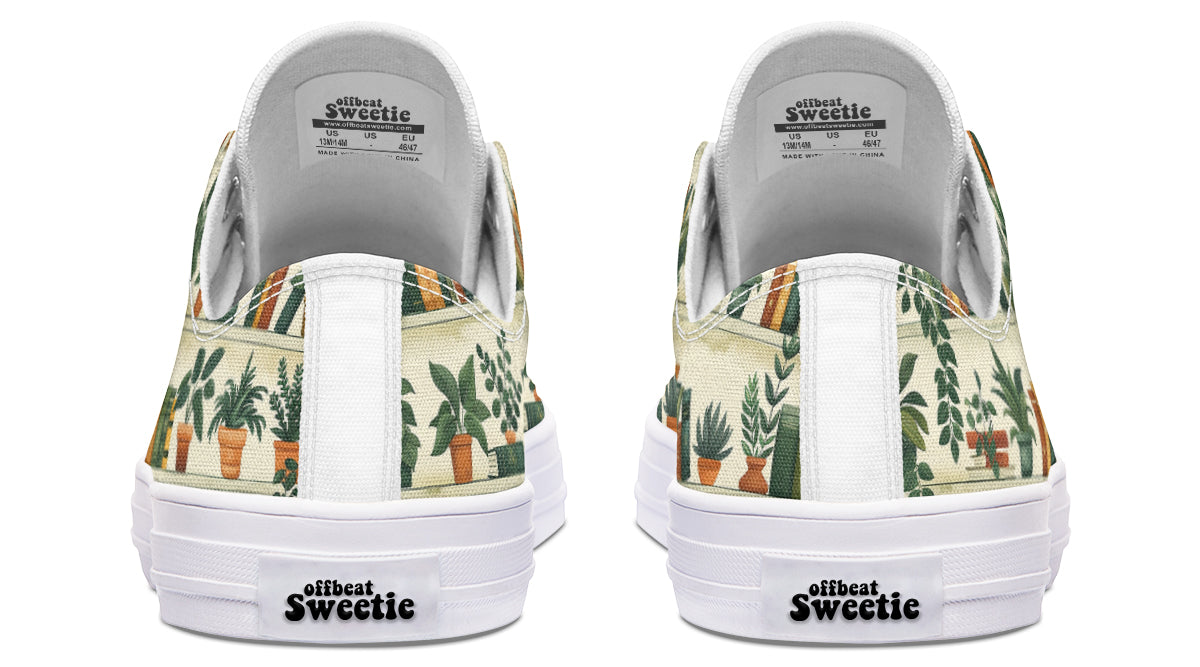 Books And Plants Low Tops (Wide)