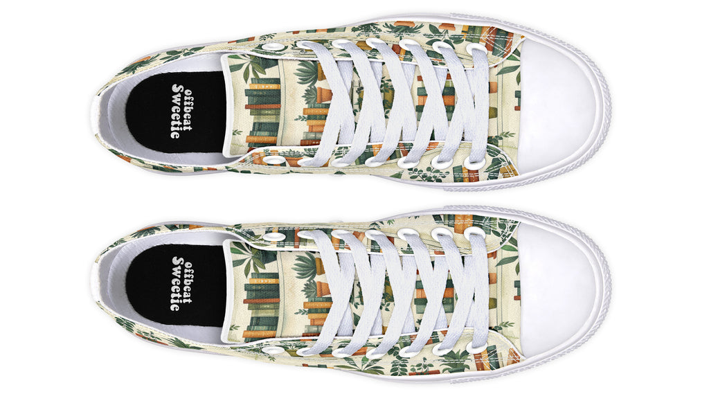 Books And Plants Low Tops (Wide)