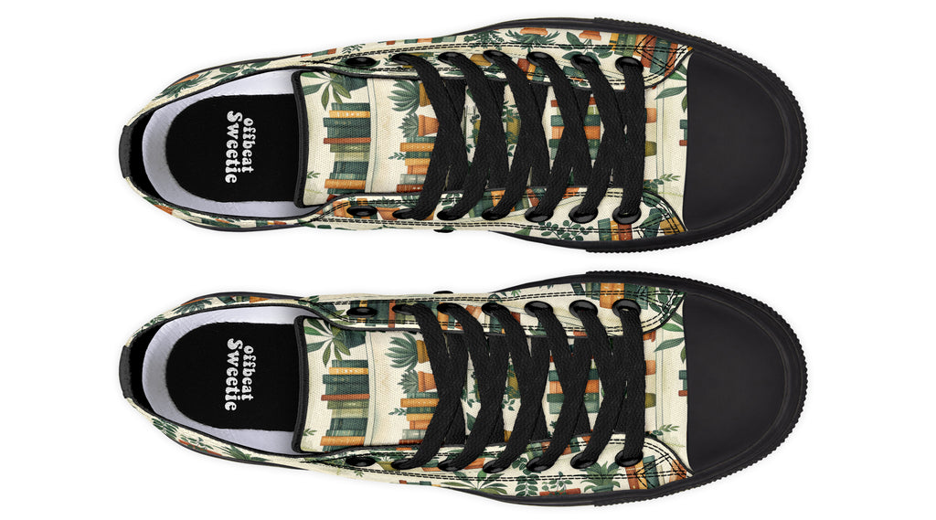 Books And Plants Low Tops - Offbeat Sweetie