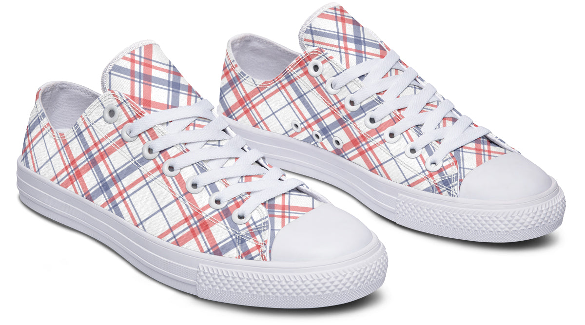 Candy Stripe Plaid Low Tops (Wide)