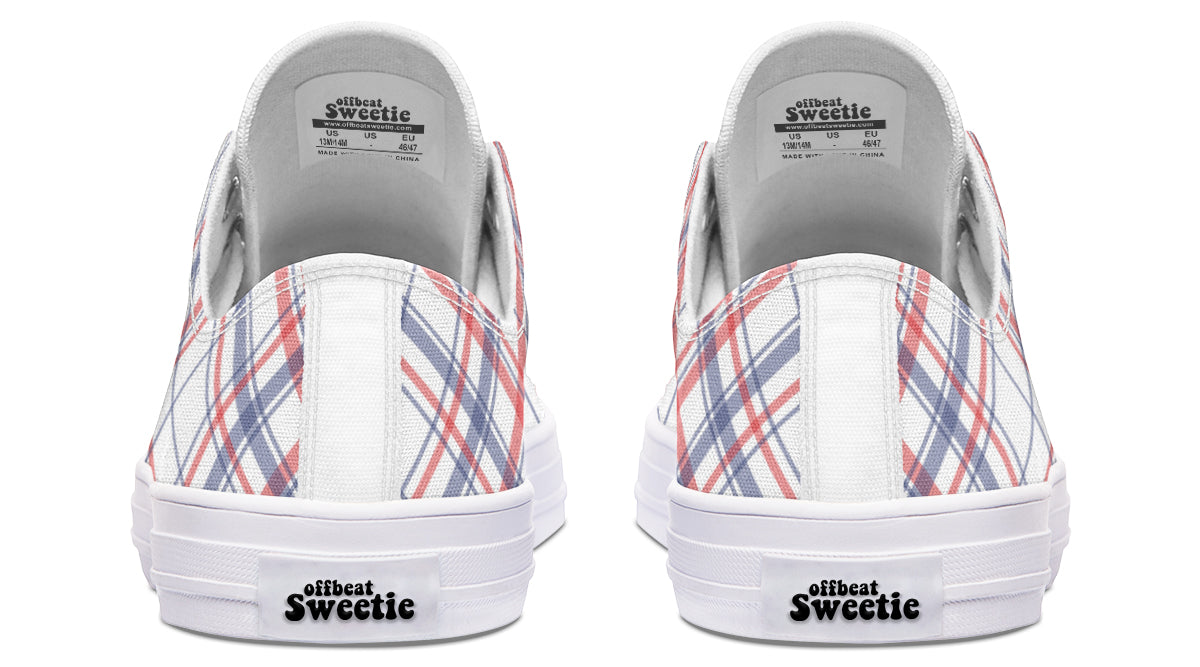 Candy Stripe Plaid Low Tops (Wide)