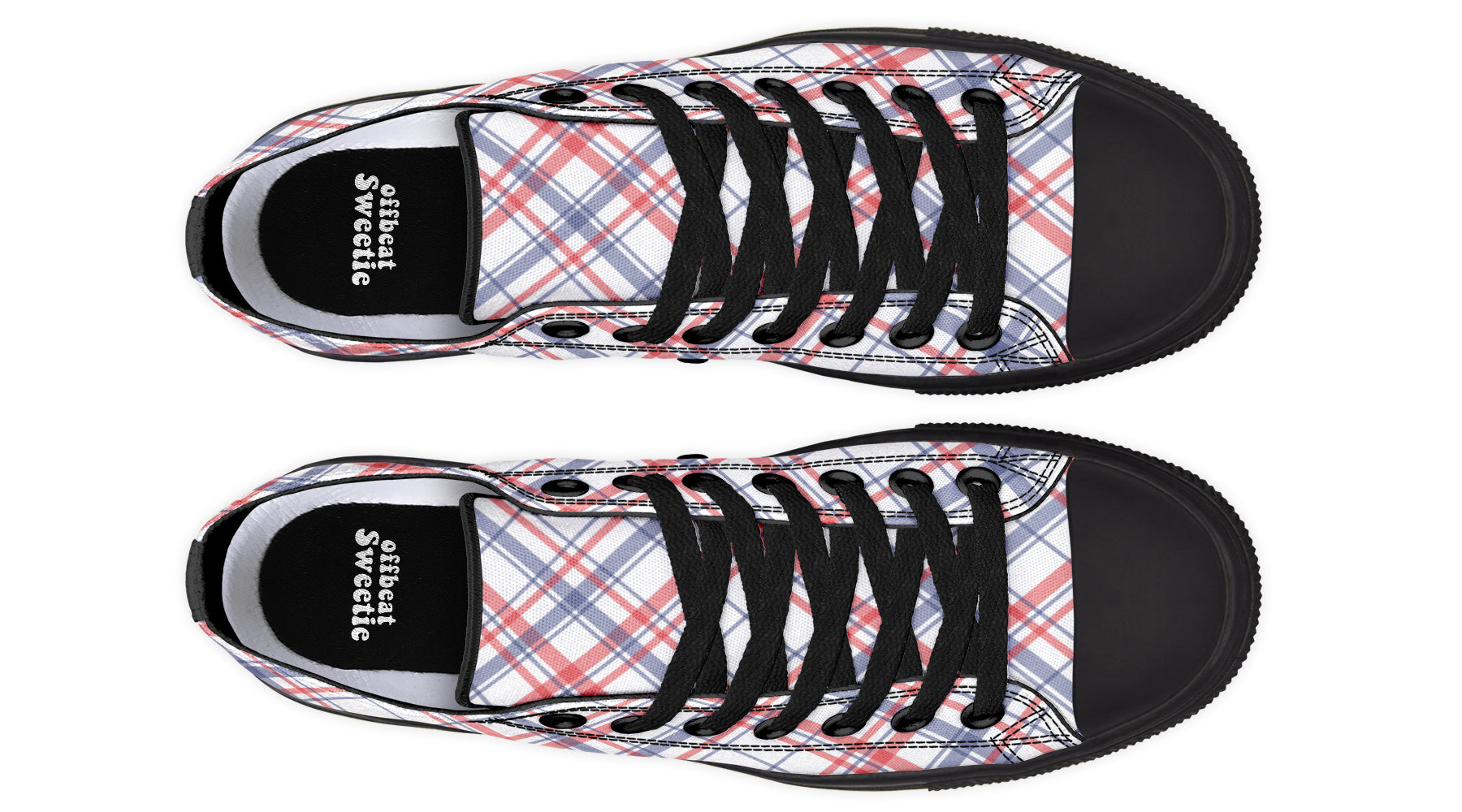 Candy Stripe Plaid Low Tops (Wide)