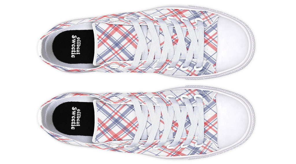 Candy Stripe Plaid Low Tops (Wide)