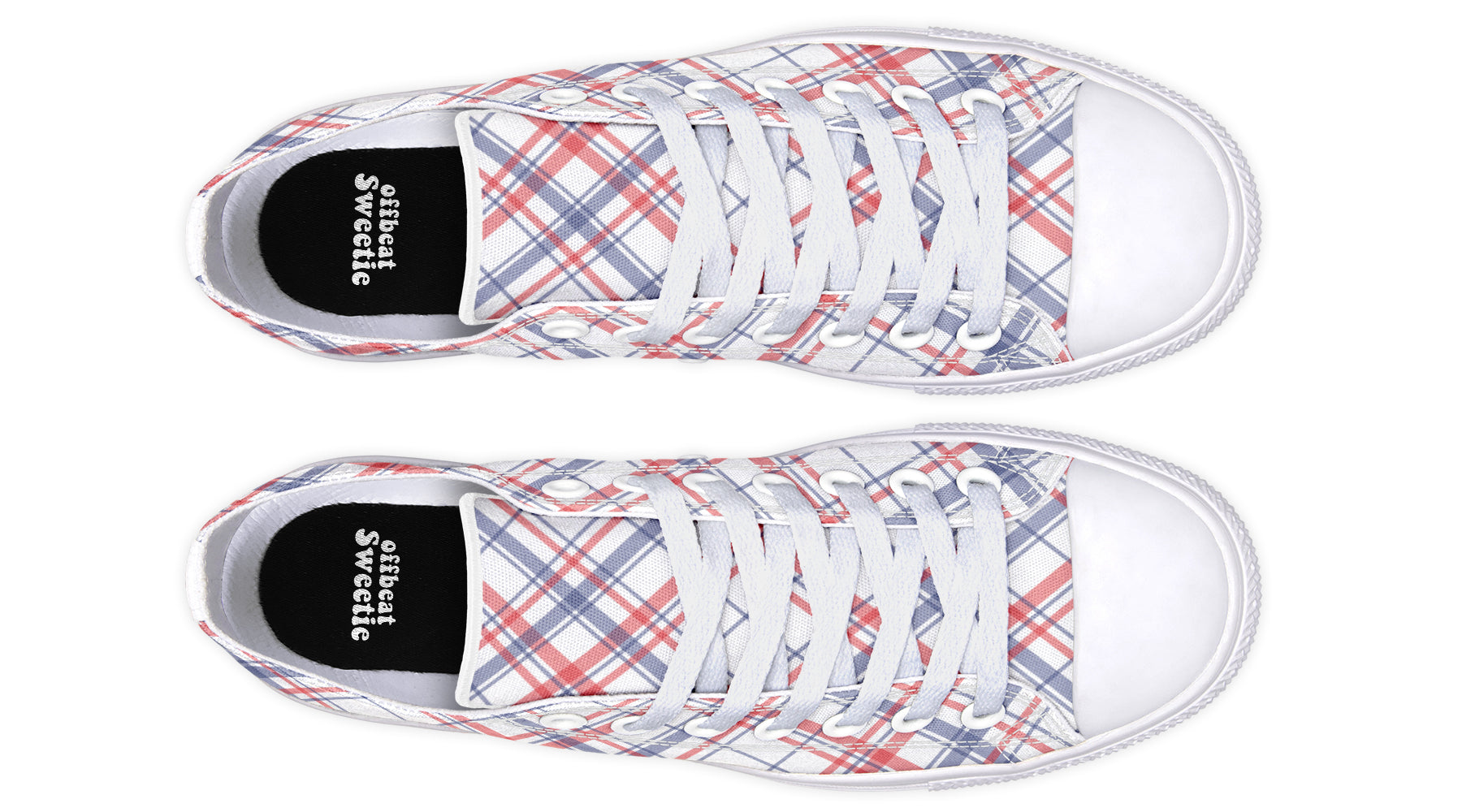 Candy Stripe Plaid Low Tops (Wide)