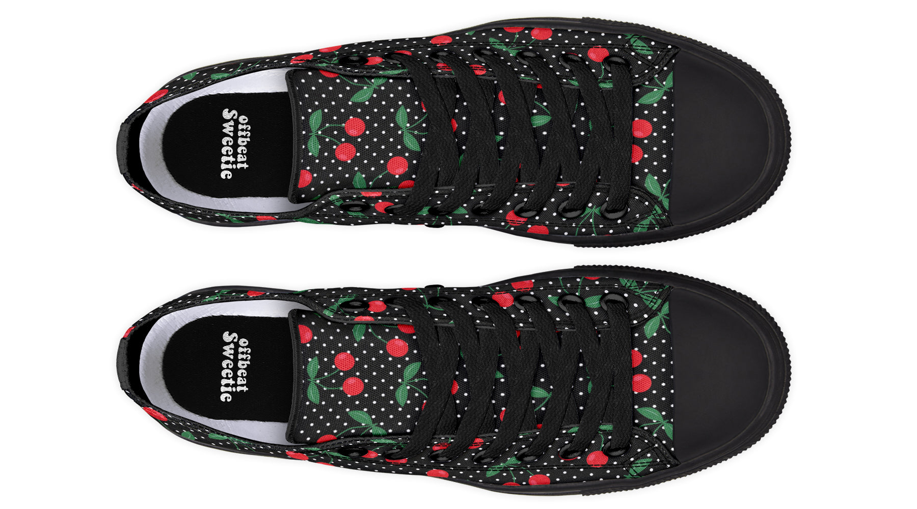 Cherries Low Tops - Offbeat Sweetie