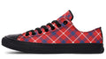 Cherry Red Plaid Low Tops (Wide)