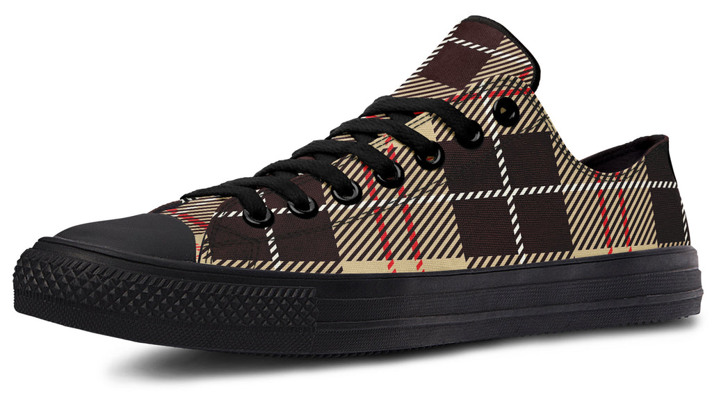 Choco Mocha Plaid Low Tops (Wide)