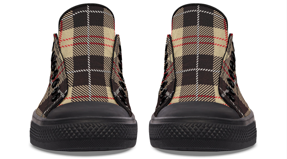 Choco Mocha Plaid Low Tops (Wide)
