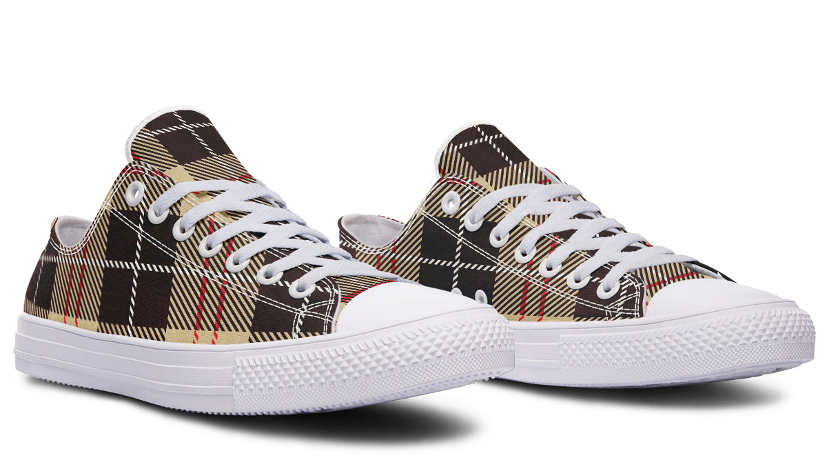 Choco Mocha Plaid Low Tops (Wide)