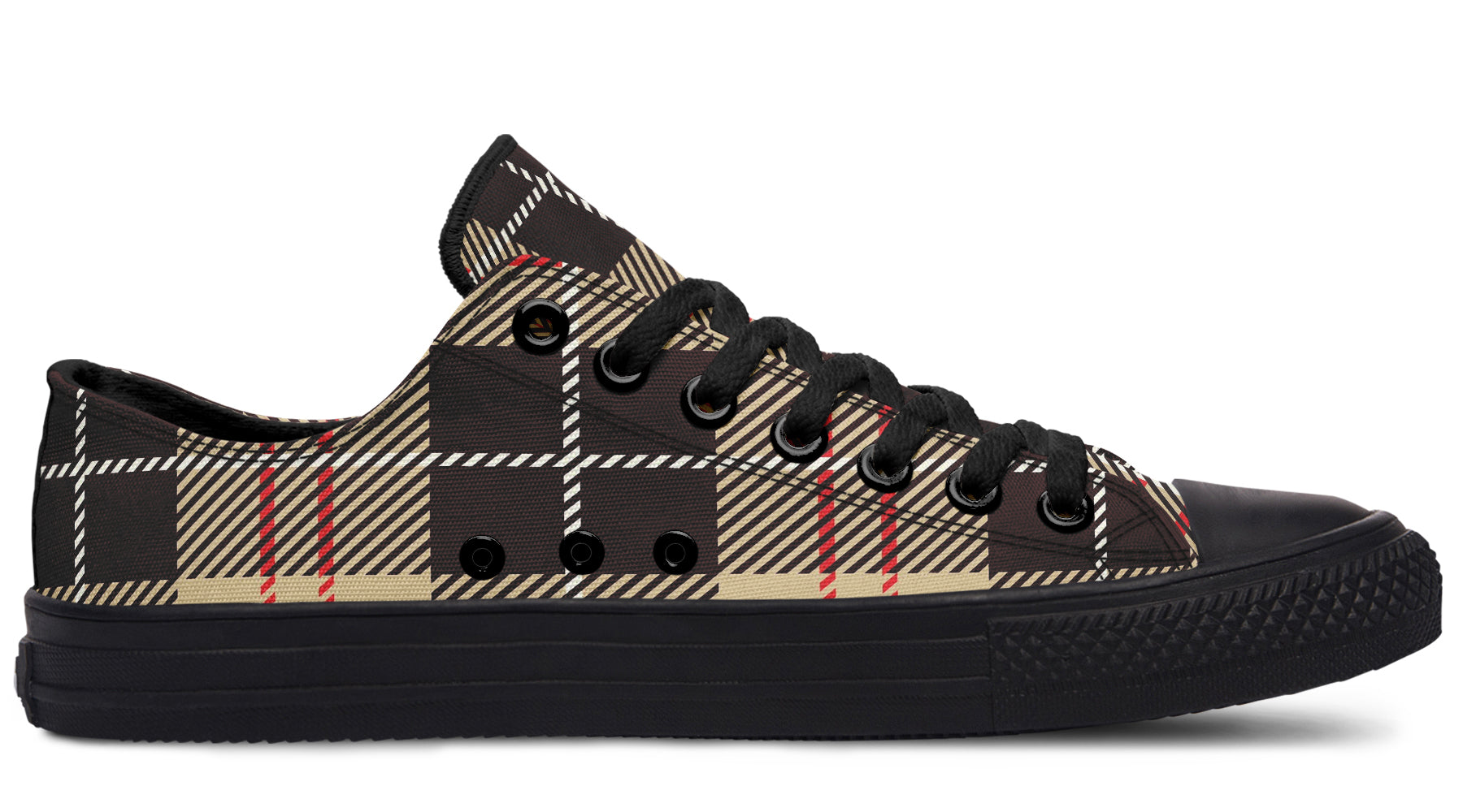 Choco Mocha Plaid Low Tops (Wide)