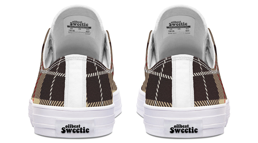 Choco Mocha Plaid Low Tops (Wide)