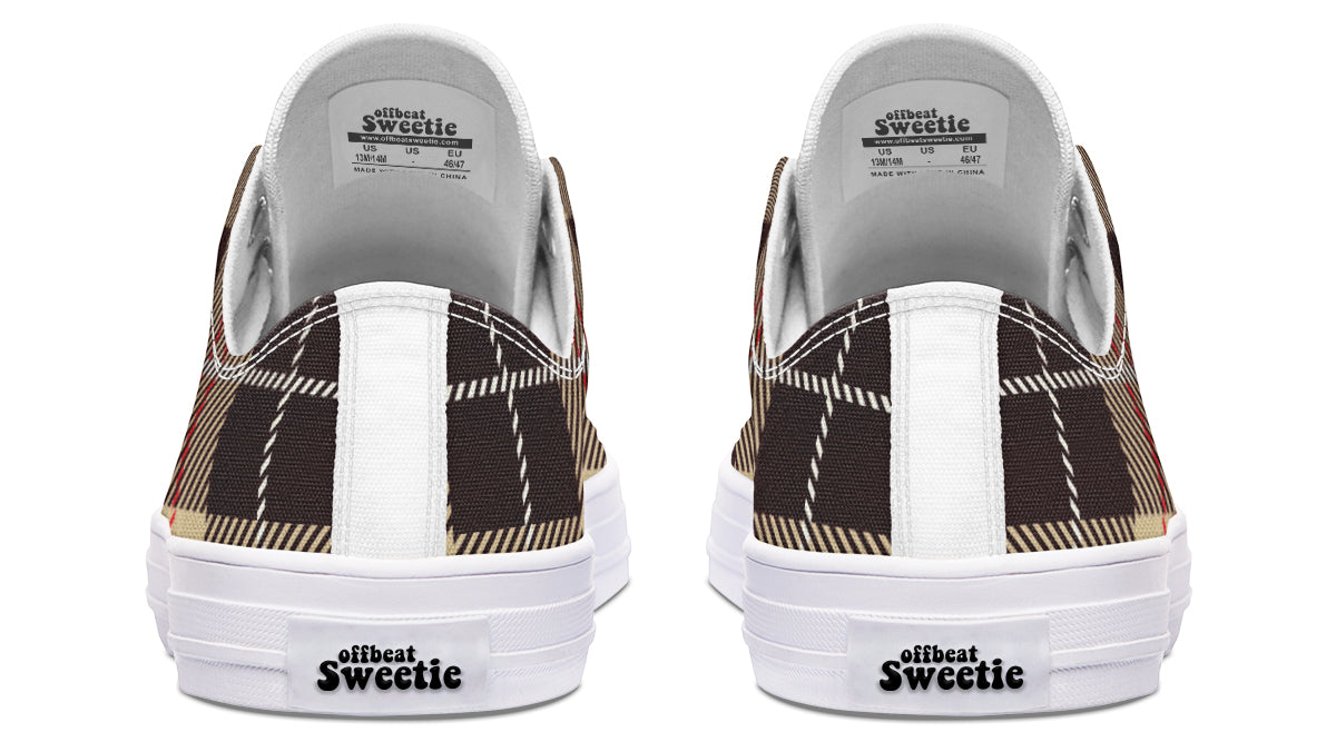 Choco Mocha Plaid Low Tops (Wide)