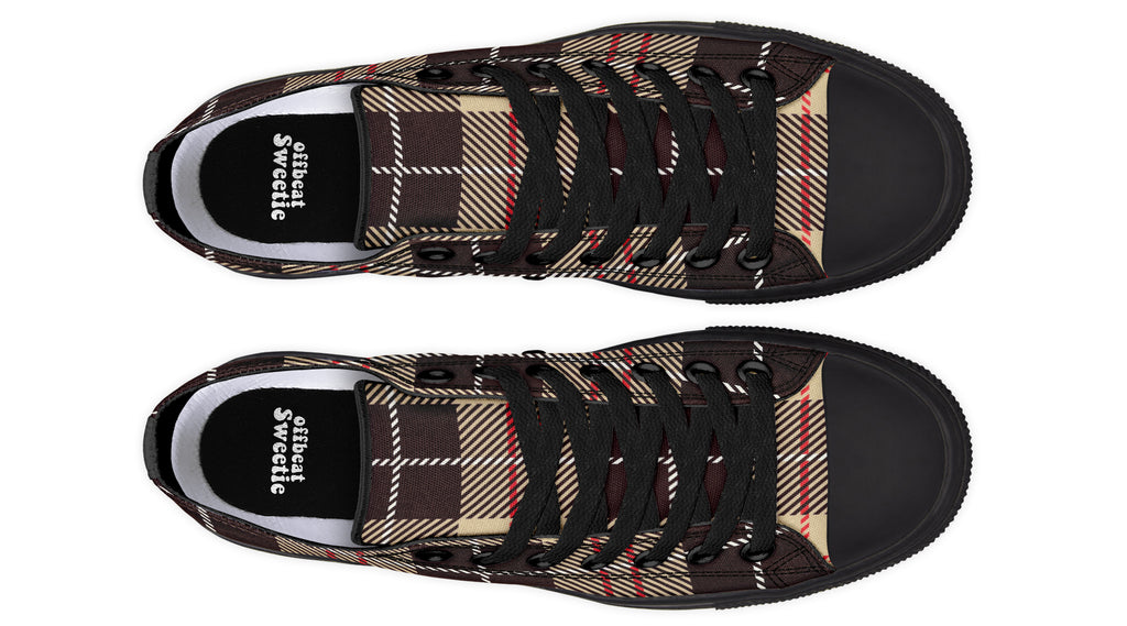 Choco Mocha Plaid Low Tops (Wide)