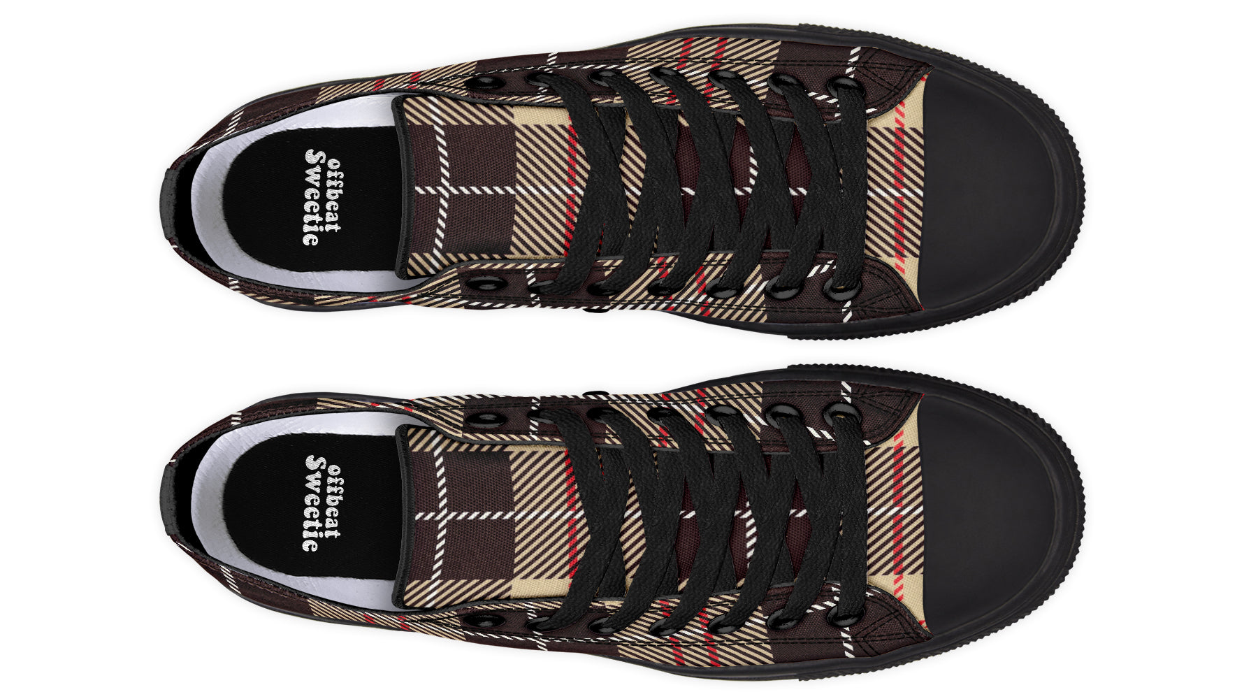 Choco Mocha Plaid Low Tops (Wide)