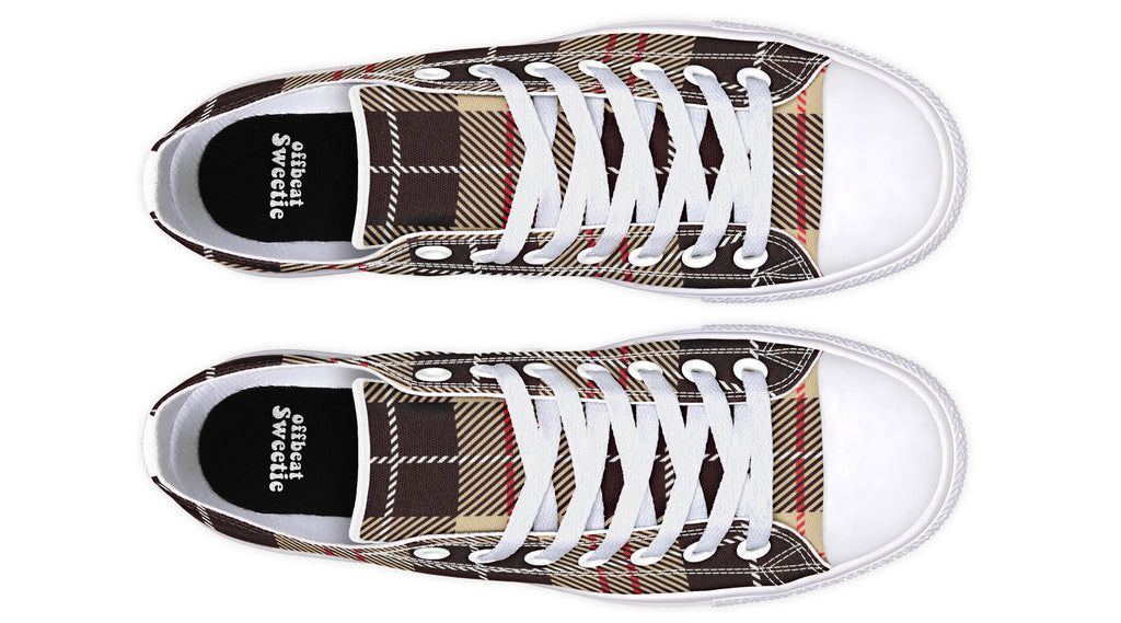 Choco Mocha Plaid Low Tops (Wide)
