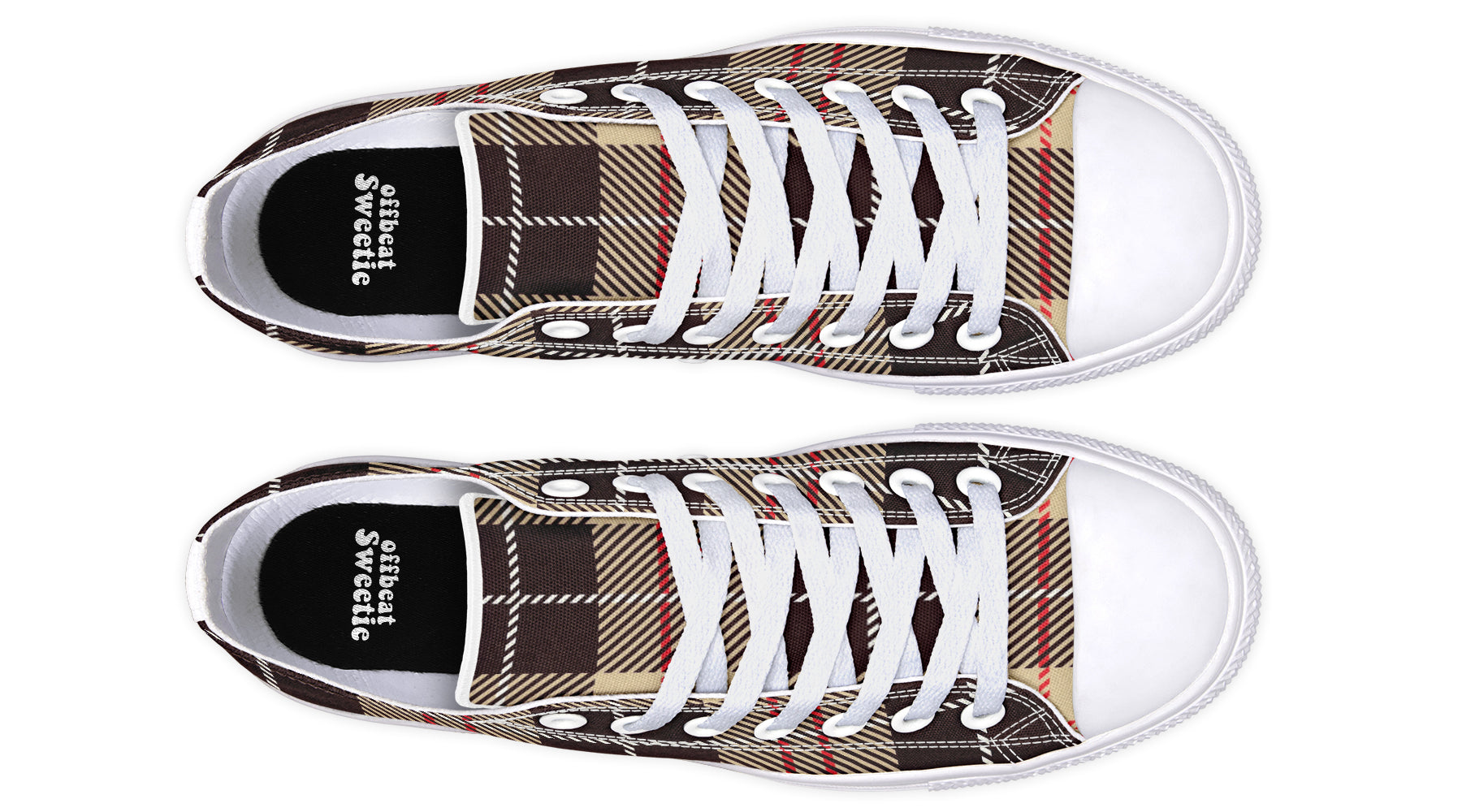 Choco Mocha Plaid Low Tops (Wide)