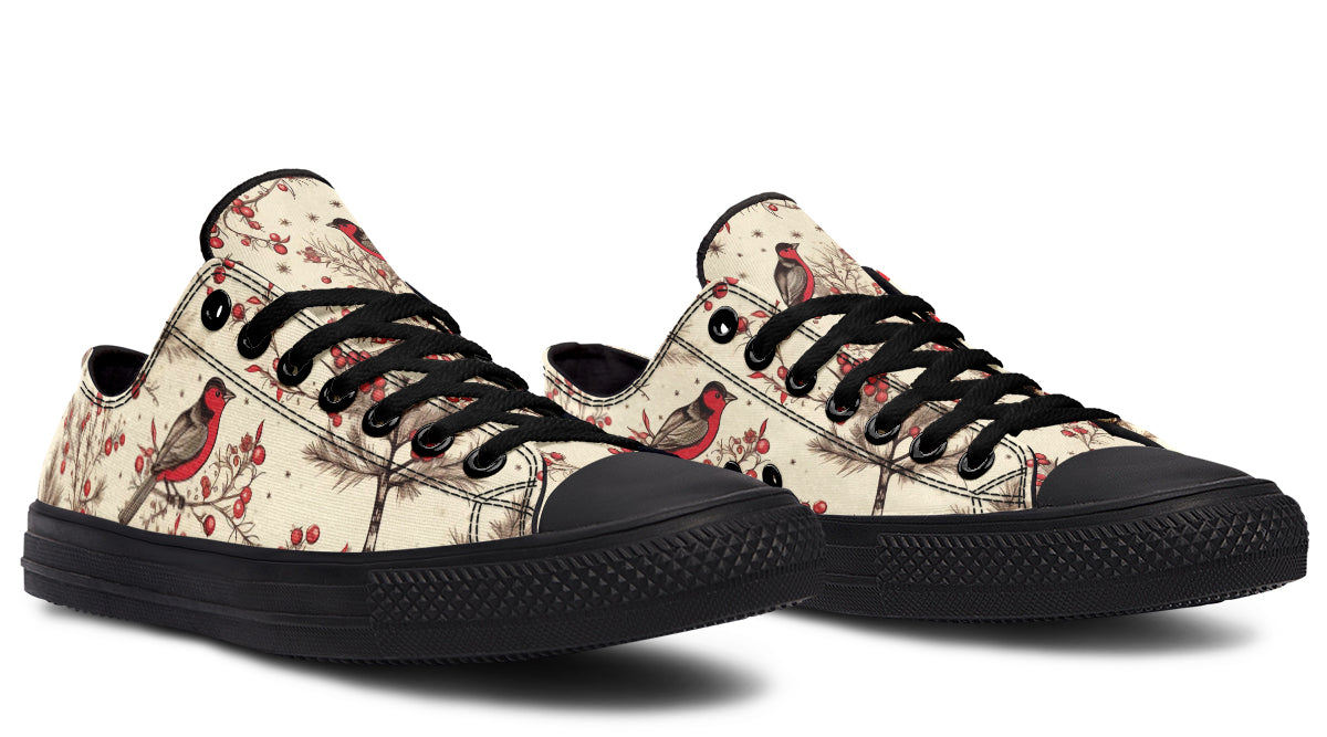Christmas Birds Low Tops (Wide)