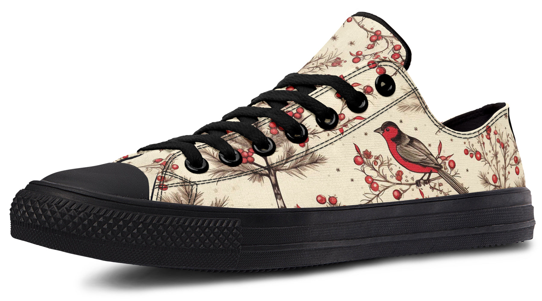 Christmas Birds Low Tops - Offbeat Sweetie