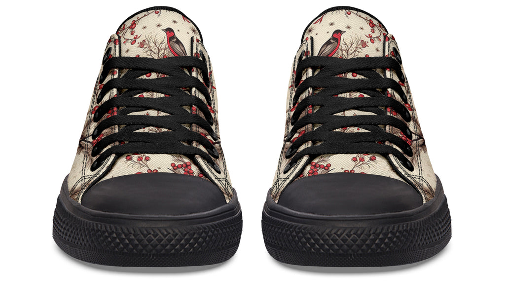 Christmas Birds Low Tops - Offbeat Sweetie