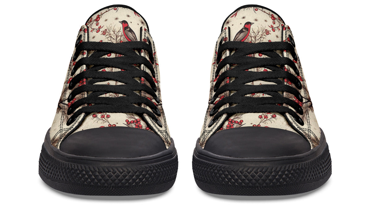 Christmas Birds Low Tops - Offbeat Sweetie
