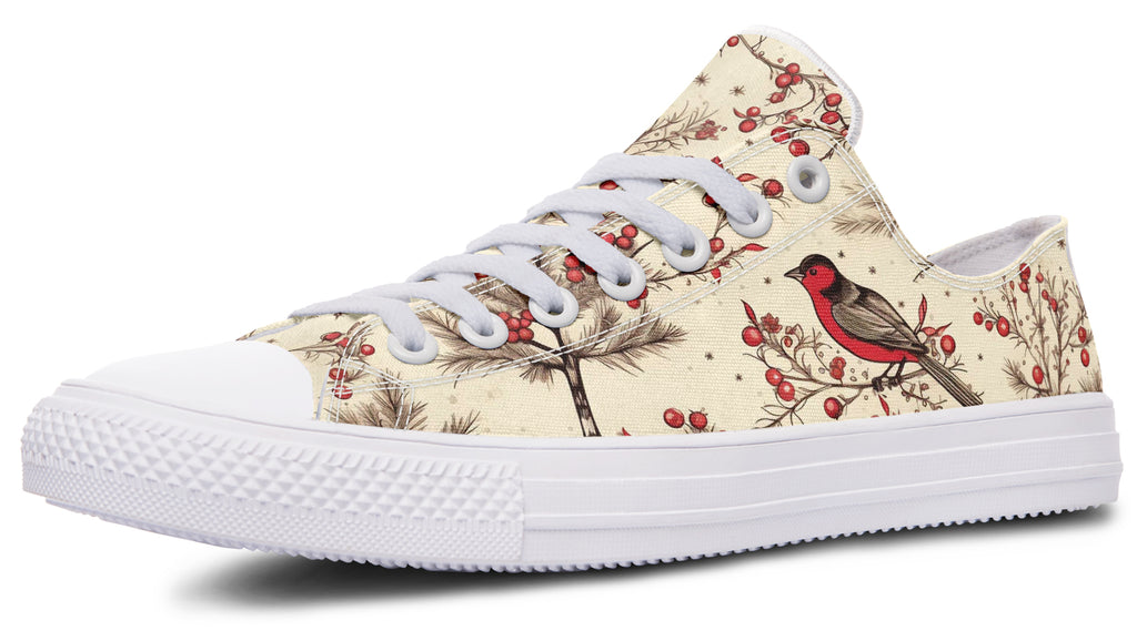 Christmas Birds Low Tops - Offbeat Sweetie
