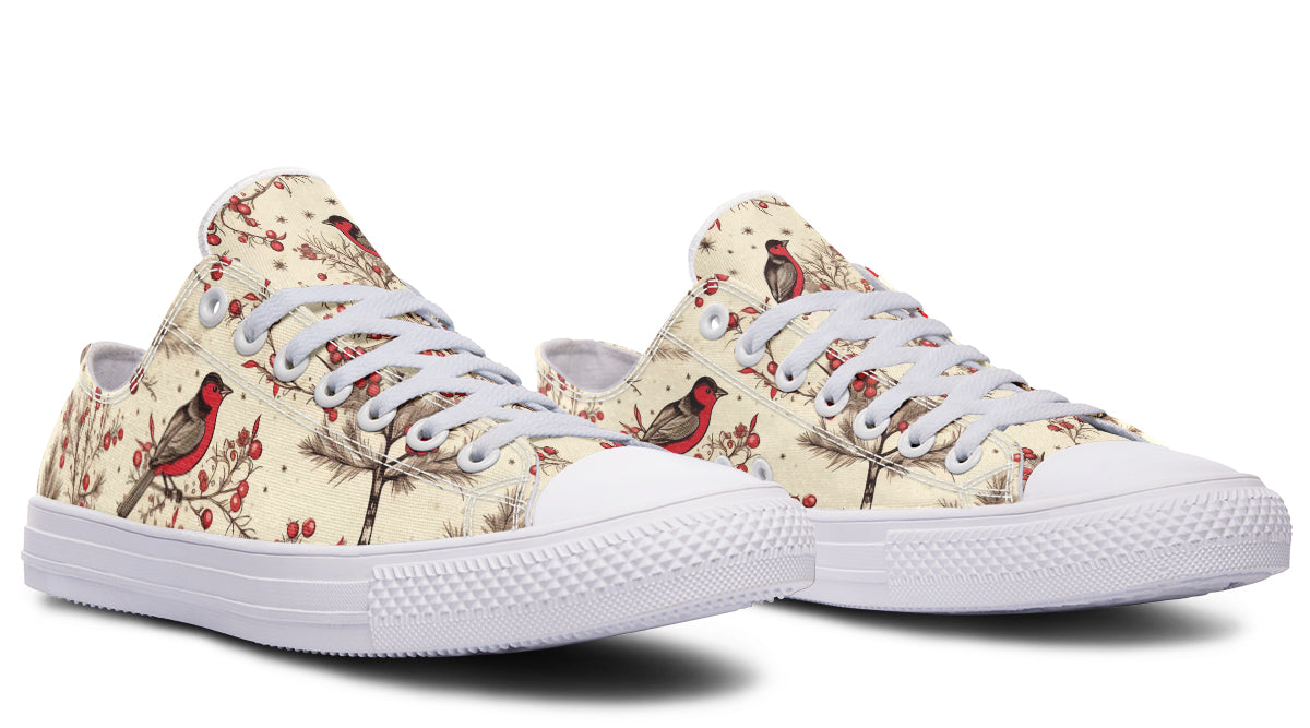 Christmas Birds Low Tops - Offbeat Sweetie