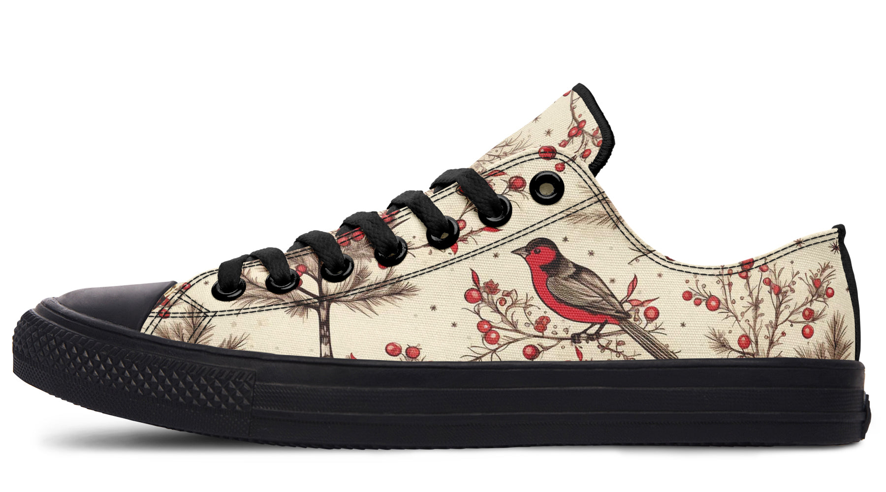 Christmas Birds Low Tops - Offbeat Sweetie