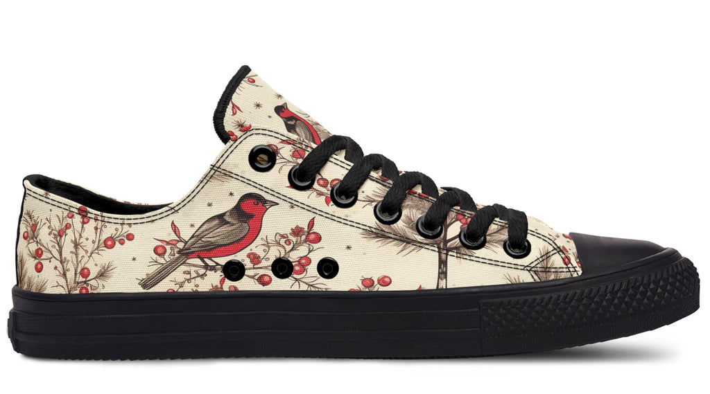 Christmas Birds Low Tops - Offbeat Sweetie