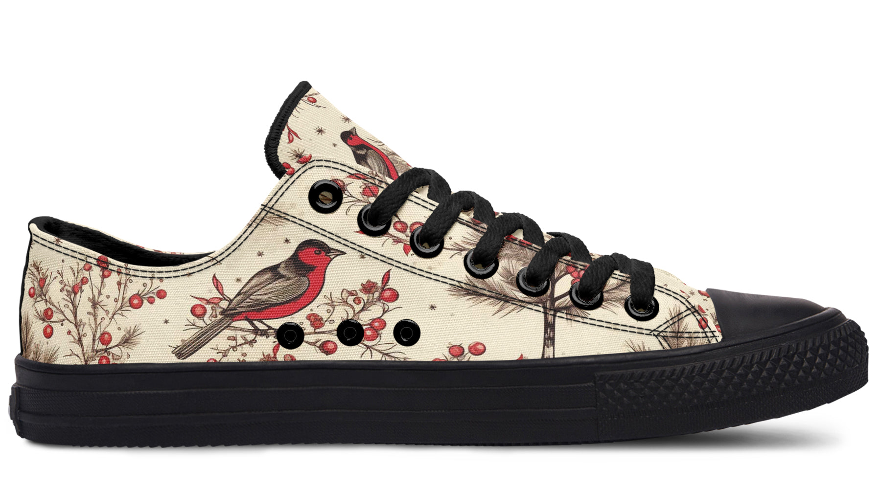 Christmas Birds Low Tops - Offbeat Sweetie