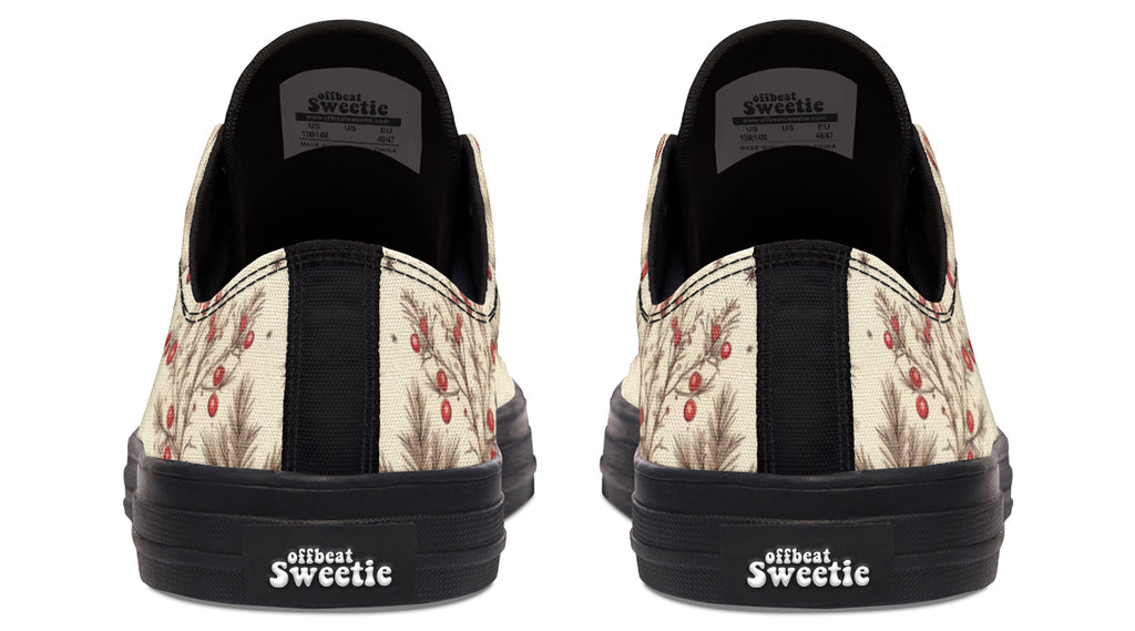 Christmas Birds Low Tops - Offbeat Sweetie
