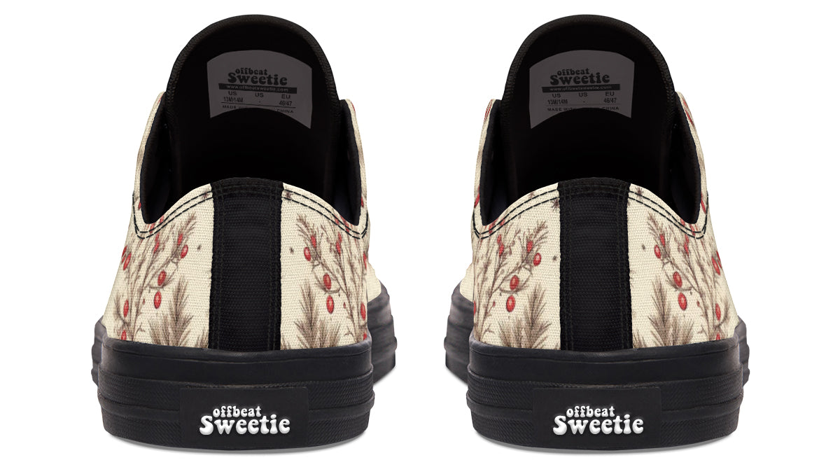 Christmas Birds Low Tops - Offbeat Sweetie